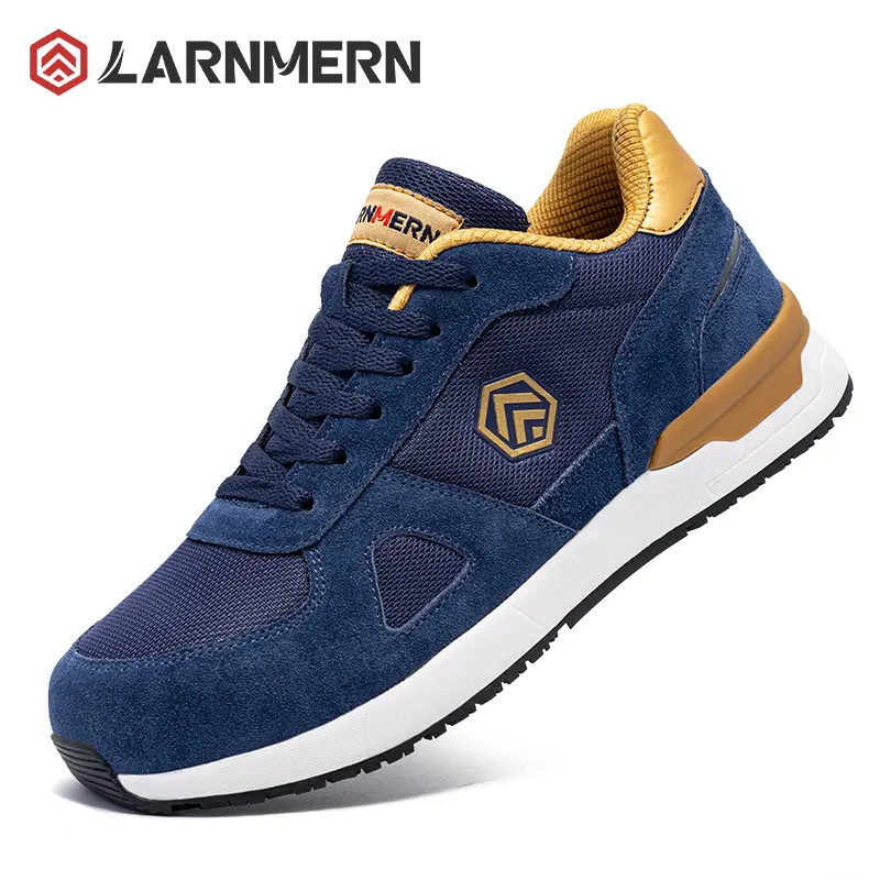 LARNMERN Moda Respirável Sapatos de Segurança para Homens Mulheres Anti-Smashing Construção Sapatos Leve SRC Anti-Slip Trabalho Sapatos