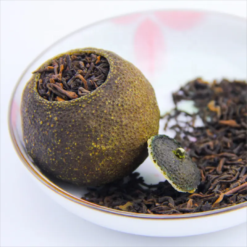 Prix de gros de haute qualité chinois célèbre mandarine écorce thé Yunnan vert agrumes Pu'er thé