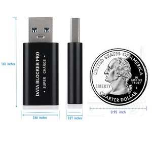 Up to 50V-5A USB-A Male to USB-C Female <strong>Data</strong> Blocker Pro with PVC Jacket - Product Image 3