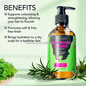 Sulfat bebas bahan organik antiketombe rambut rontok Biotin Rosemary untuk pertumbuhan rambut sampo dan kondisioner Set Label pribadi - Product Image 4