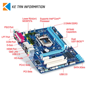 GIGABYTE GA-H61M-S2PH Refurbished Motherboard with INTEL LGA1155 <strong>Socket</strong> Supports 7th 5th Intel Core <strong>Processors</strong> - Product Image 2
