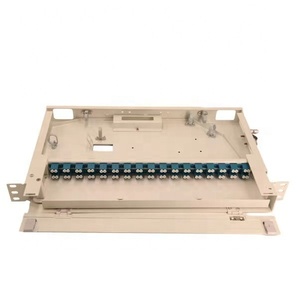 光纤配线架1U 19 "抽屉式24端口SC UPC APC尾纤SM双工FTTH旋转式机架安装光纤接头托盘 - Product Image 3