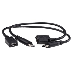 USB3.1タイプCオス-5ピンミニUSBメス充電アダプターケーブルデータ同期コードワイヤー - Product Image 2