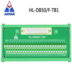 HDB50分线板，双DB50 D-Sub DIN导轨安装接口模块RS232 DB50连接器