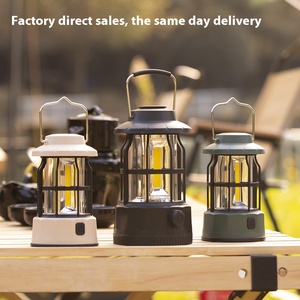 Nhà máy tùy biến ngoài trời cắm trại Lều & bầu không khí chiếu sáng ABS & PC cơ thể retro phong cách Quà Tặng di động LED trại đèn lồng - Product Image 2