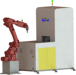 Industrielle Roboterarm lösung mit automatischer Lade-und Entlade tabelle Kol labor ativ mit Kern motor komponenten