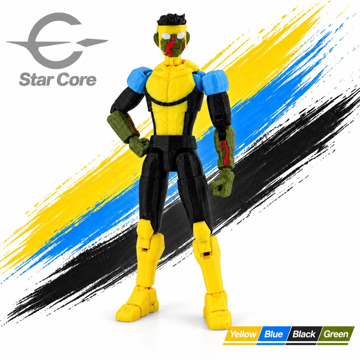 Yellow Blue Black