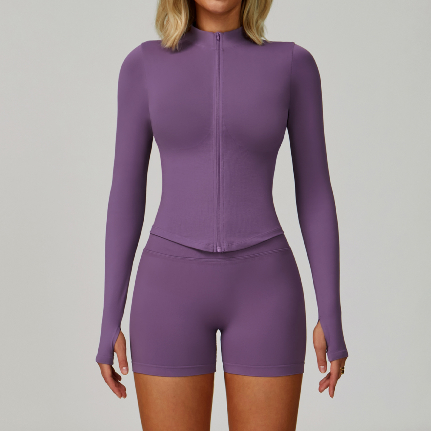 Veste+short-Violet