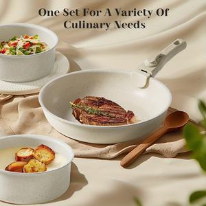 Goodseller 10-Piece indüksiyon ocak PFOA ve PTFE ücretsiz için uygun indüksiyon tencere seti kaplamalı tencere ve tavalar - Product Image 2