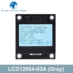 TZT 12864 schermo LCD Lcd12864-03A modulo porta seriale 12864 a matrice di punti SPI con telaio in ferro 12864 Mmodule per Arduino
