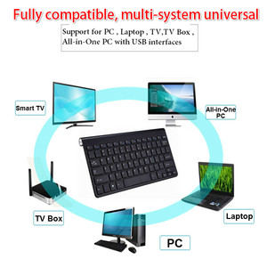 DATA FROG 2,4G inalámbrico USB teclado portátil ratón Compatible Mac Notebook TV Box PC teclado ruso para IOS Android Win 10 7 - Product Image 2