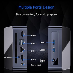Venta caliente mini pc computadora Intel Celeron DDR4 M.2NVME tres pantalla HD * 2 + DP Mini Pcs computadora - Product Image 2