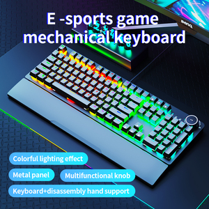 Teclado mecánico GK515 retroiluminado RGB de siete colores, interfaz USB barata para Aprendizaje de oficina y juegos de computadora de tableta - Product Image 6
