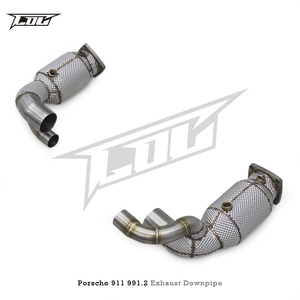 Porsche 911 991/991 için BSK Catted başlık iniş borusu. Katalizör ile 2 Catalyst 3.0 2011 + paslanmaz çelik 100/200/300/400 hücre - Product Image 6
