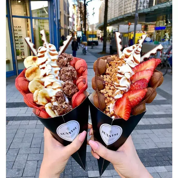 Boîte d'emballage jetable en papier pour Churros, cône à bulles, œufs, gaufres, crêpes, frites, cônes de fond en forme de V, porte-crème glacée