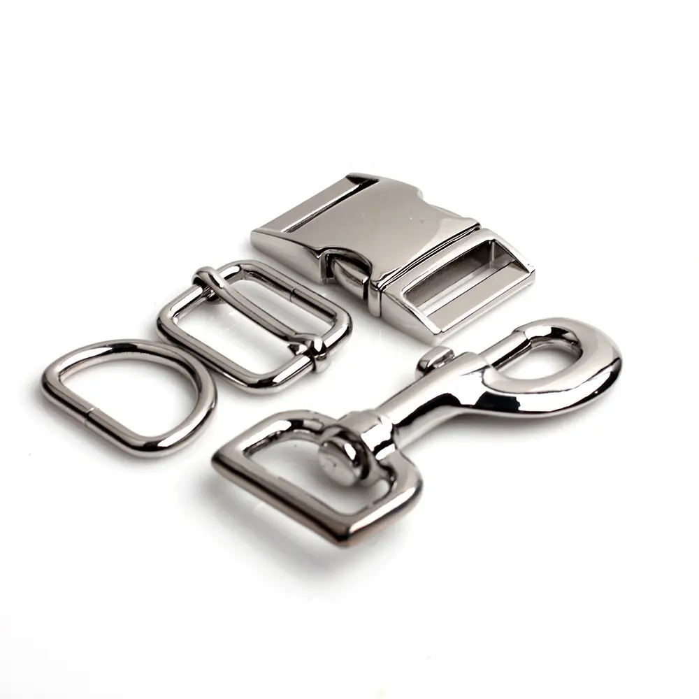 Zilver Hoge Kwaliteit Shiny Nikkel Gratis Quick Release Metalen Gesp Zinklegering Swivel Snap Hook Hond Clips Voor Halsbanden