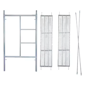 Andamio de portal de acero ligero de diseño europeo moderno con escalera galvanizada móvil de dos capas para talleres - Product Image 1