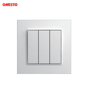 Onesto 2ギャング1ウェイ2ウェイプッシュボタンライトスイッチ、カバーパネル付き英国標準ウォールライトスイッチ - Product Image 3