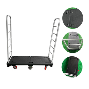 Six Wheel U-Boat Hand Trucks <strong>Platform</strong> Trolley Logistics Trolley Vehicle <strong>Load</strong> Capacity - Product Image 4