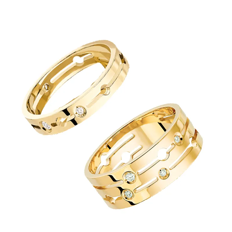 Mode Luxe Sieraden Pulsring 18K Vergulde Dames Verjaardagsfeest Veelzijdige Ring Decoratie Accessoires High-End Classic