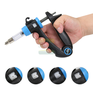 Pistola de inyección de acero y plástico automática ajustable de 15ml, jeringa veterinaria de inyección continua para cerdos, ovejas, vacunas para animales - Product Image 2