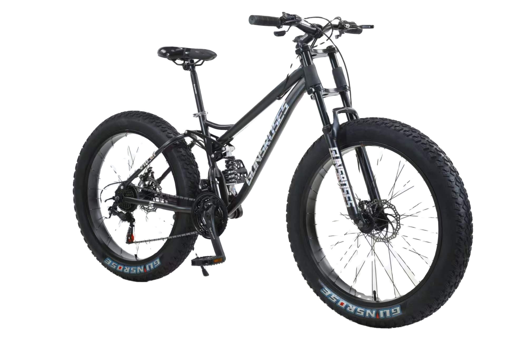 Black spoked wheel