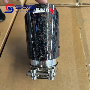 SQS yüksek kaliteli egzoz İpucu modifikasyon için siyah dış aksesuarlar Bmw için otomatik paslanmaz çelik susturucu boru evrensel - Product Image 6