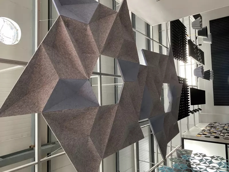 Kustriangle 3D Acoustic Ceiling Soundproof Material PET Panel
