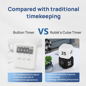 Cube Timer Küchen timer Übung Schwerkraft sensor Flip Timer für Zeit management und Countdown-Einstellungen