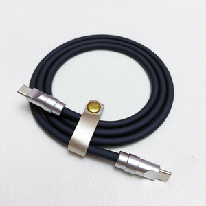 Dayanıklı 1m USB C kablo 100W ekstra kalın akıllı PD 66W hızlı şarj veri transferi saf bakır tipi C dayanıklı yumuşak silikon telefon - Product Image 2