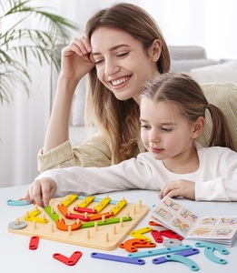 פאזל יוניסקס מעץ לילדות מוקדמת בגיל הרך צעצועי התאמת צעצועים לילדים