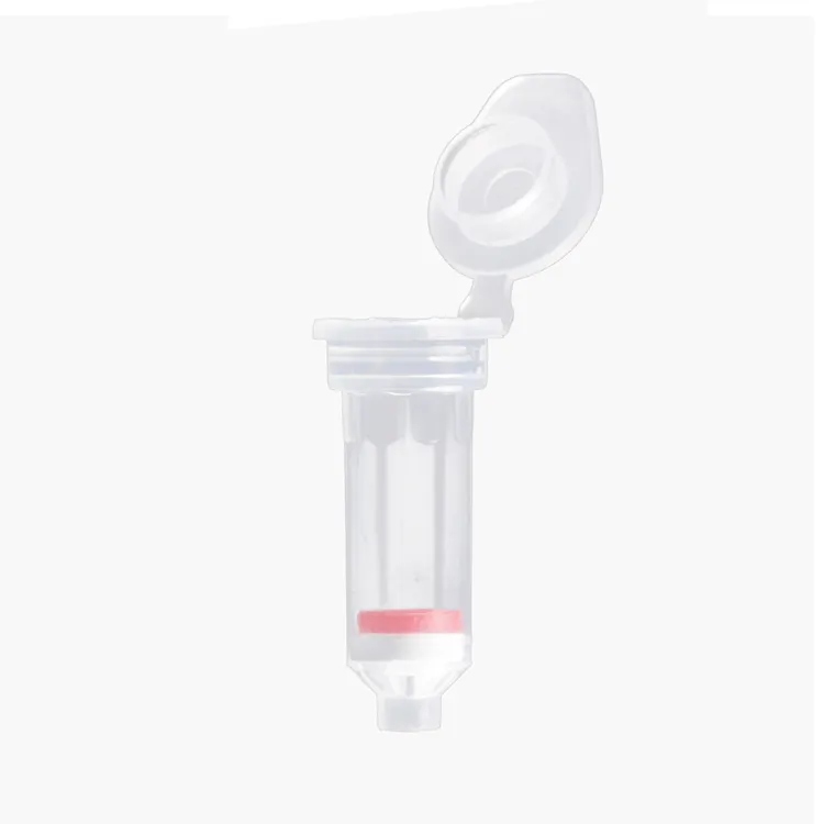 Columna giratoria de fibra de vidrio, consumible médica, 0,8 ml, con junta tórica roja