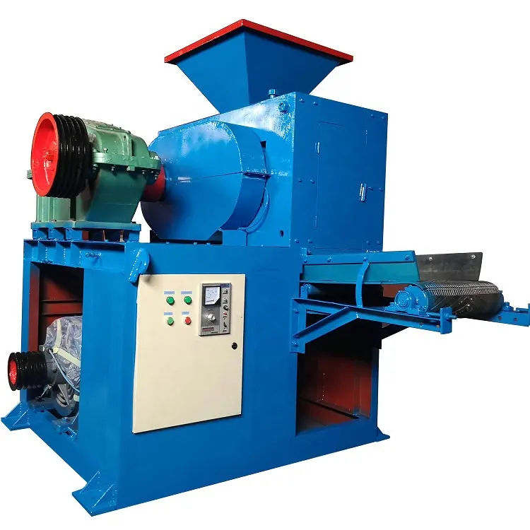 Supplied 10-15 t/h complete coal briquette production line use 750 roller type coal briquette machine making briquettes