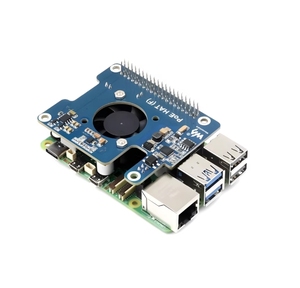 High Power over Ethernet HAT-Entwicklungs platine für Raspberry Pi 5 Unterstützt 802.3af/at mit integriertem Lüfter - Product Image 5