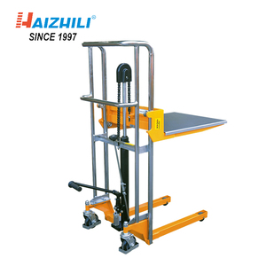 400kg Light Duty Hand Push Portable Forklift Pallet Stacker <strong>Loading</strong> <strong>Unloading</strong> Manual Pallet Lift Stacker - Product Image 1