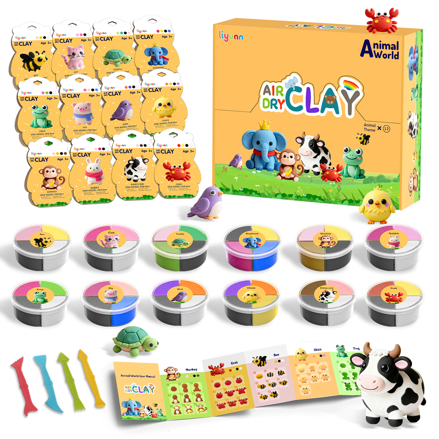 Animal Series Air-Dried Clay Set