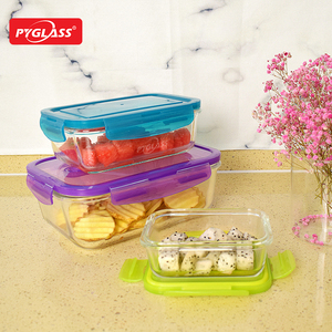 Pyglass High Fresh-Keeping Box Refrigerador Almacenamiento PP Tapa Borde convexo Rectangular Sellado Contenedor de alimentos para verduras Frutas - Product Image 6