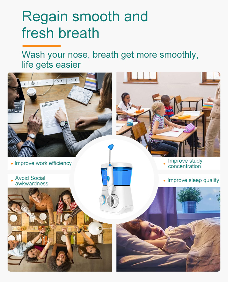 DC5V Electric Nasal Irrigator UL Nose Cleaning Machine Cordless Nasal Water Jet