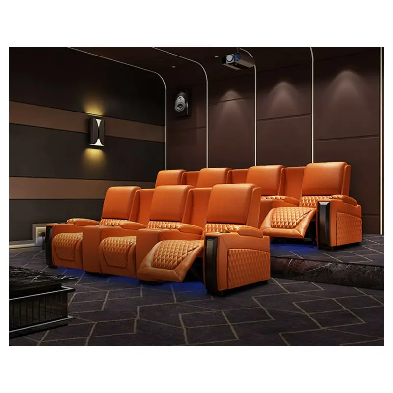 Dubai Theater Cinema Electric 2 Seat Lift Up Chair mobili reclinabili in pelle Home Theater Movie 3 posti divano reclinabile