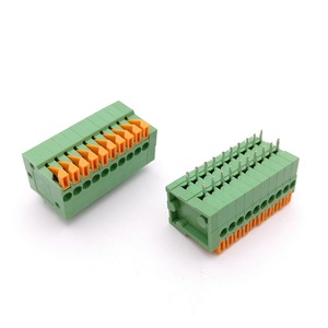 Bloque de terminales de resorte de 2,54mm con patas curvas que se pueden empalmar, 3P, 4P, 5P, 6P, 7P, 8P, 10P, mm - Product Image 1