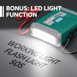 Стартер Carstel 800A с ЖК-дисплеем и светодиодной подсветкой, Аккумулятор LiFePO4 32000 мАч для грузовиков и мотоциклов - Product Image 6