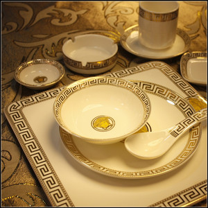 餐饮陶瓷盘碗餐厅盒骨瓷餐具桌展示套 - Product Image 4
