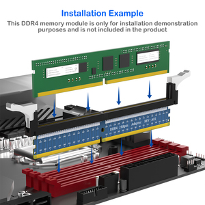 Desktop DDR4 288 Pin Ram Adapter <strong>DDR</strong> 4 <strong>Memory</strong> Module for Test Protection Card Long Fixed Buckle RAM protection Accessories