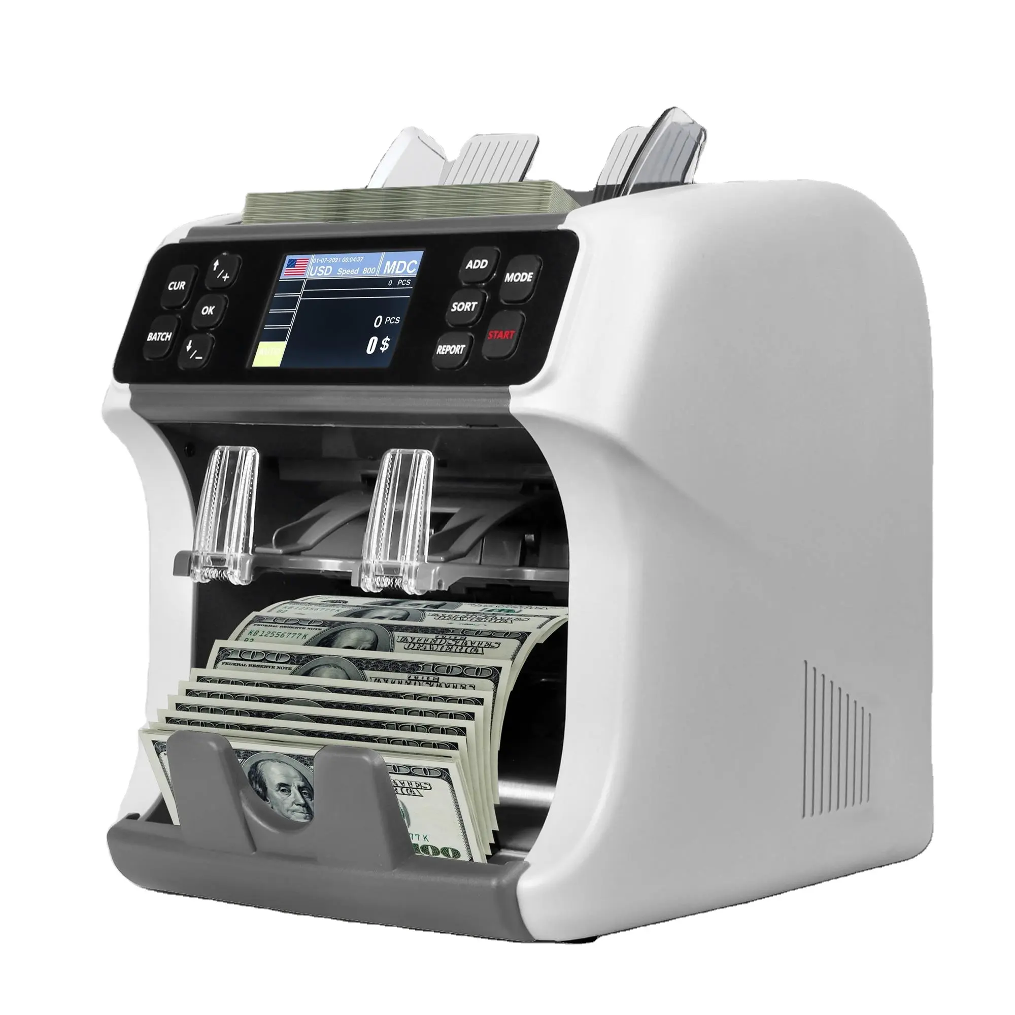 WT-900 DE BILLETS DE MACHINE DE COMPTAGE ET DE TRIAGE DE BANQUE À VALEUR MIXTE CIS