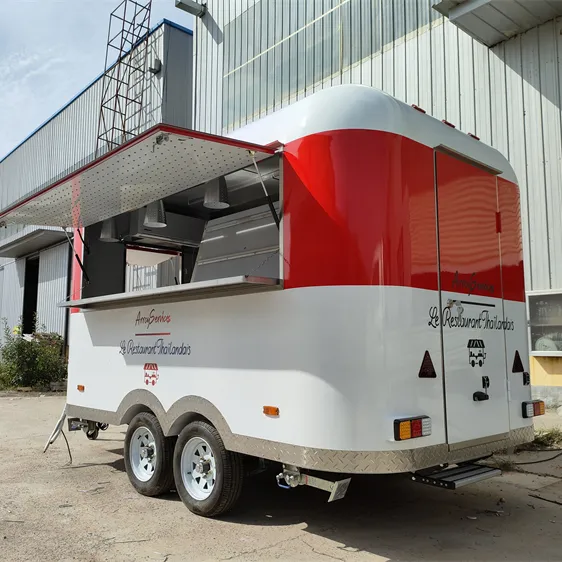 Carrito de servicio de comida callejera de repostería, quiosco de comida móvil para helados, carritos de Comida comercial de concesión personalizada para perritos calientes