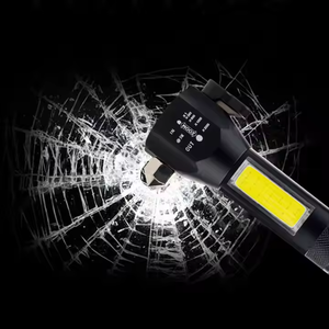 Linterna de escape de martillo de seguridad de uso de emergencia recargable USB multifunción con luz lateral COB - Product Image 2