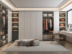 Armoire d'angle contemporaine de luxe en bois brillant pour chambre à coucher avec design autoportant écologique et portes en verre - Product Image 4