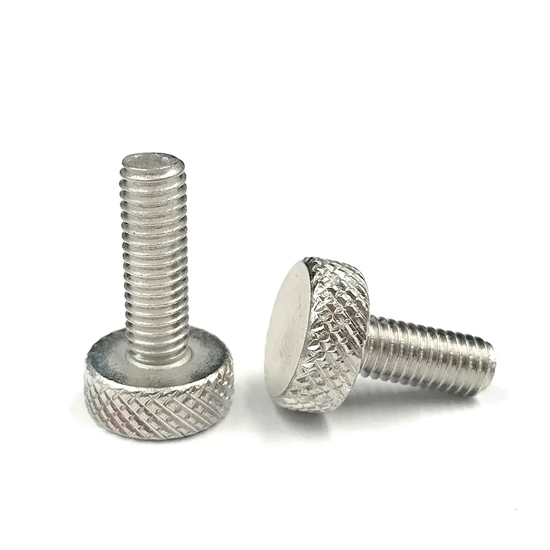 304 316 Stainless steel knurled thumb screw M3 M4 M5 M6 M8 M10 Titanium Aluminum knurled head thumb bolts and nuts