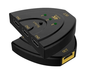 Conmutador de 3 puertos compatible con Mini 2024, convertidor divisor de vídeo 4K 1080P, 3 Entradas, 1 puerto de salida, Hub, Xbox PS4, DVD, HD, PC, portátil