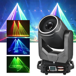 ไฟเลเซอร์เคลื่อนที่แบบหัวหมุน 5W RGB 15Kpps สแกน ILDA DMX512 ควบคุมสีเต็มรูปแบบ พร้อมเอฟเฟกต์ภาพเคลื่อนไหวลาย Gobo สำหรับงานดีเจ คาราโอเกะ และคอนเสิร์ต - Product Image 1